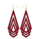 3 PCS Natural Wooden Earrings Geometic Hollow Triangle Personality Simple Fashion Jewelry For Woman, Metal Color:Brown