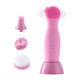 Multifunctional Rotating Automatic Facial Cleanser Electric Pore Deep Cleansing Silicone Facial Cleanser(Pink)