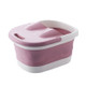 Folding Foot Soaking Bucket Plastic Thickening Foot Bath Massage Household Adult Footbath(Pink)