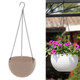 Rattan-like Hanging Basket Plastic Garden Flower Pot Creative Green Dill Absorbent Hanging Basin, Size:L (Khaki)