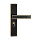 Mute Strong Magnetic Aluminum Alloy Interior Door Lock Door Bedroom Hardware Handle Lock, Color:Black Gold Large 50 Lock Body