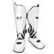 MTB SJ-020A Freestyle Grappling Boxing Fighting Training Taekwondo Shin Ankle Protector Foot Guard Protective Gear, Size:M(White)