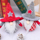 2 PCS Christmas Decoration Faceless Doll Christmas Gift Toy(Grey Hat)