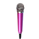 3.5mm Male + 3.5mm Female Ports Mini Household Mobile Phone Sing Song Metal Condenser Microphone, Compatible with IOS / Android System(Magenta)