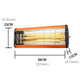220V 1050W Heat Light Infrared Dryer Spray Paint Heating Curing Lamp Baking Booth Heater