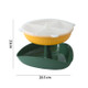 Vegetable Washing Draining Basket Split-Grid Rotating Multi-Layer Hot Pot Platter Tray+Drain Basket (Green)