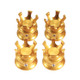 4 PCS / Set Motorcycle Modified Crown Engine Screw Decorative Cover For Harley 750 / 883 / 1200 / 72 / X48(Gold)