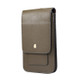 Lambskin Texture Men Phone Universal Double Lattice Waist Bag Leather Case, Size:L(Green)