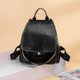 Retro PU Double-shoulder Backpack Women Handbag (Black)