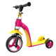 2 in 1 Children Multi-functional Three-wheeled Walker Scooter(Pink)