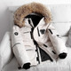 Winter Waterproof Down Jacket Plus Velvet Padded Jacket for Men, with Detachable Hat (Color:Beige Size:Xxl)