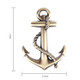 Ship Anchor Shape Car Auto Metal Free Stickers(Gold)