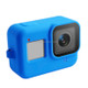 Silicone Protective Case Cover with Wrist Strap for GoPro HERO8 Black(Blue)