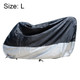 210D Oxford Cloth Motorcycle Electric Car Rainproof Dust-proof Cover, Size: L (Black Silver)