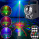 18W 60 Kinds of Pattern Crystal Magic Ball Laser Lights Household LED Colorful Starry Sky Projection Lights Voice-activated Stage Lights, Plug Type:EU Plug(Black)