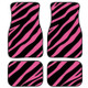 4 in 1 Zebra Stripe Universal Printing Auto Car Floor Mats Set, Style:HN1253