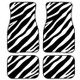 4 in 1 Zebra Stripe Universal Printing Auto Car Floor Mats Set, Style:HN1252