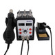 8586D 2-in-1 Double Digital Display Hot Air Gun Soldering Station, EU Plug