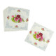 3 PCS Flowers Cluster Wedding Napkin Paper Cloth Face Towel Colorful Pinted Placemat