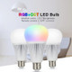 FUT012 E27 9W RGB + CCT LED Bulb Light 100V-240V Full Color Remote Control Smart Bulb WiFi 2.4G Wireless