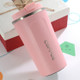 Double Stainless steel 304 Coffee Mug Car Thermos Mug Travel Thermo Cup 380ml(Pink)