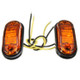 YWXLight 10-30V Oval Clearing Truck Trailer Side Marker Light (Orange)