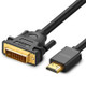 UGREEN DVI D(24+1) Male to HDMI Male HD 2K Two-way Interchanging Line, Length: 1m