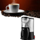 Homezest Household Small Coffee Machine Fully Automatic Portable Mini Single Cup Coffee Maker, Style:UK Plug(Black)