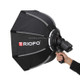 TRIOPO KS90 90cm Dome Speedlite Flash Octagon Parabolic Softbox Diffuser with Bracket Mount Handle for Speedlite