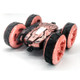 676 2.4GHz 1:24 Wireless Remote Control 360 Degree Rotating Stunt Deformation Four-wheel Drive Children Toy Car(Pink)