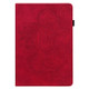 For Samsung Galaxy Tab S2 9.7 T815 Peacock Embossed Pattern TPU + PU Horizontal Flip Leather Case with Holder & Card Slots & Wallet(Red)