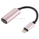 2 in 1 8 Pin Male to Dual 8 Pin Female Charging and Listening to Music Audio Earphone Adapter for iPhone 12 (Rose Gold)