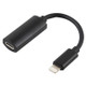 2 in 1 8 Pin Male to Dual 8 Pin Female Charging and Listening to Music Audio Earphone Adapter for iPhone 12 (Black)
