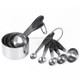 kn650 10 in 1 Black Stainless Steel Measuring Spoon Cake Mold Baking Tool Set