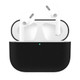 For AirPods Pro Solid Color Silicone Earphone Protective Case(Black)