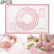 2 PCS Baking Dough Silicone Pad Non-slip Dough Pad