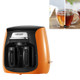 Homezest Household Mini Double Cup Coffee Maker Freshly Ground Small Automatic Drip Coffee Machine, Style:EU Plug(Orange)