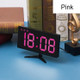 6615A LED Electronic Clock Smart Digital Table Clock(Pink)