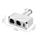 SHUNWEI SD-1909 80W 0.8A Car 2 in 1 USB Charger 90 Degree Free Rotation Cigarette Lighter (White)