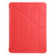 Millet Texture PU+ Silicone Full Coverage Leather Case with Multi-folding Holder for iPad Air (2020) 10.9 inch (Red)