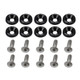 10 PCS Car Modified Screw Gaskets Bodywork Stainless Steel Gasket Bolts, Diameter: 19mm(Black)