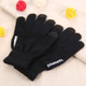HAWEEL Three Fingers Touch Screen Gloves for Kids, For iPhone, Galaxy, Huawei, Xiaomi, HTC, Sony, LG and other Touch Screen Devices(Black)