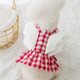 Wings Plaid Skirt Pet Clothes Dog ??Cat Skirt, Size: M(Red)