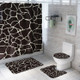 Simple Marble Striped Waterproof Shower Curtain Carpet Toilet Mat Set, Model:YL106+SY241