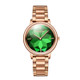 SANDA 1019 Women Watch Diamond Shaped Lotus Chassis Fashion Personality Women  Watch Steel Band Quartz Watch(Green)