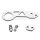 Aluminum Alloy Rear Tow Towing Hook Trailer Ring for Universal Car Auto with 2 x Screw Holes(Silver)