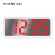 6508 Novelty Big Screen Electronic Clock Mirror LED Alarm Clock(White Red Light)