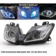 Speedpark Motorcycle LED Headlight Assembly with Angel Eyes for Kawasaki NINJA 250 300 ZX6R ZX 6R 2013-2016
