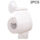 2 PCS Colorful Waterproof Plastic Toilet Bathroom Kitchen Wall Mounted Roll Paper Holder Carrier Home Decoration Tools(White)