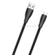 WK WDC-097 1m 2.4A Output Speed Pro Series USB to Micro USB Data Sync Charging Cable(Black)